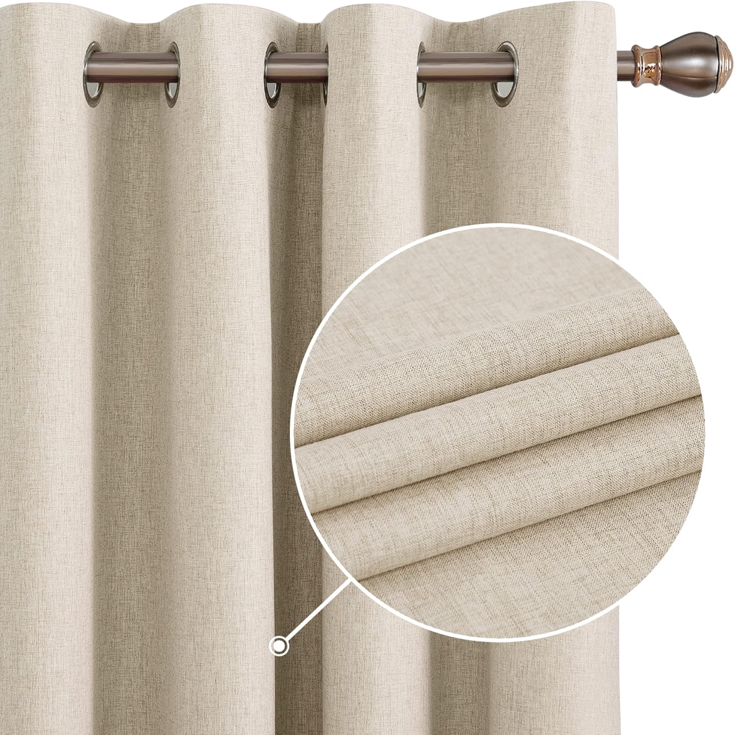 Detalle de Deconovo Blackout Curtains 52 x 54 inch