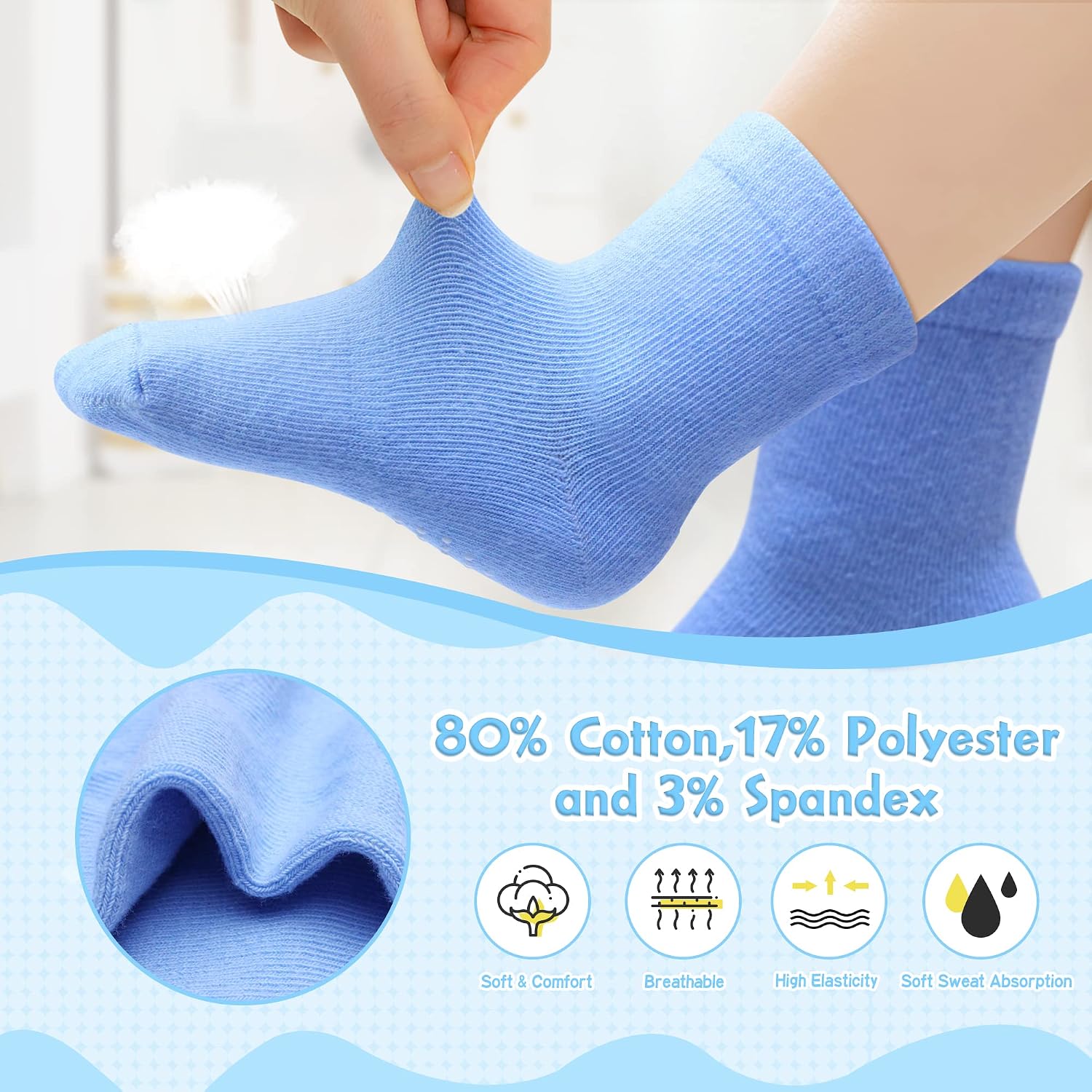Detalle 1 de HYzgb Toddler Grip Socks 12-Pack