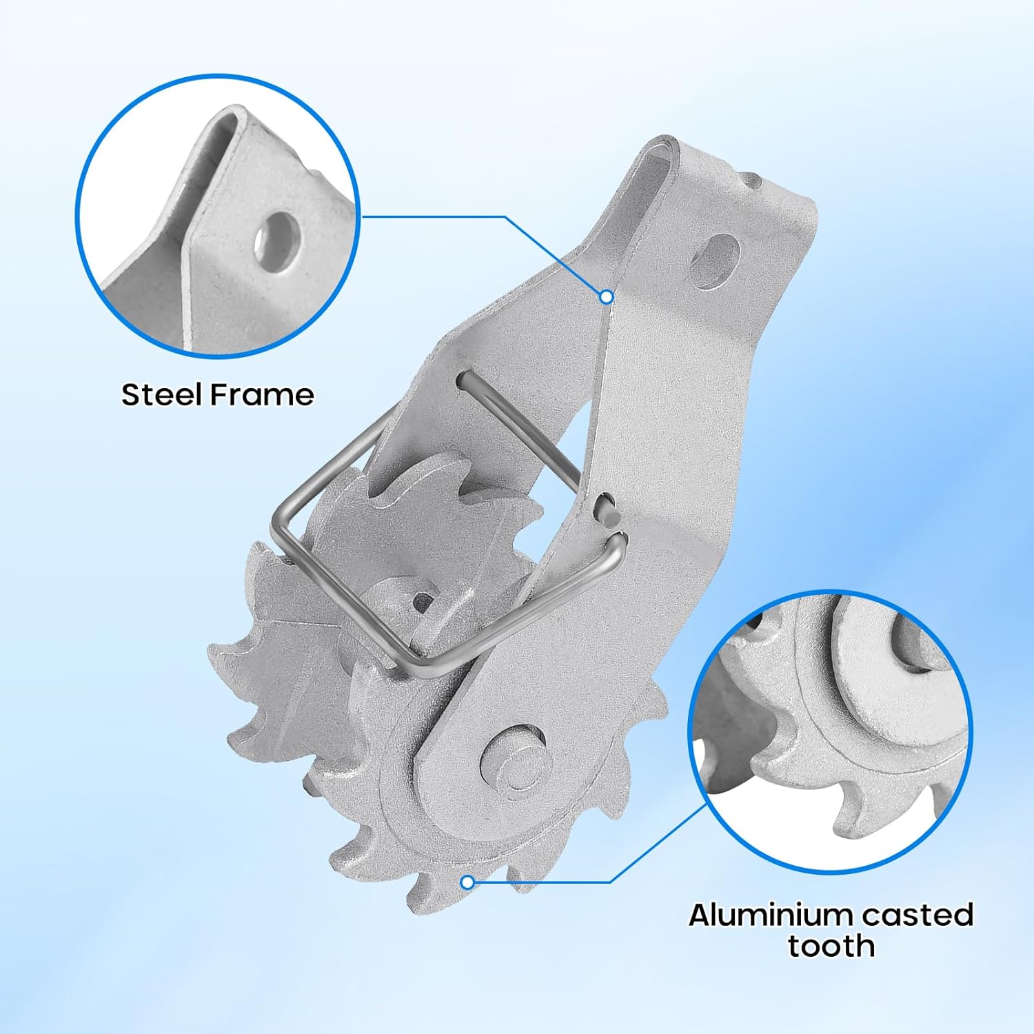 Thumbnail 2 de Fuuner Wire Rope Fence Kit with 5 Electric Fence Wire Tensioners, 30M Galvanised PVC-Coated Steel Cable