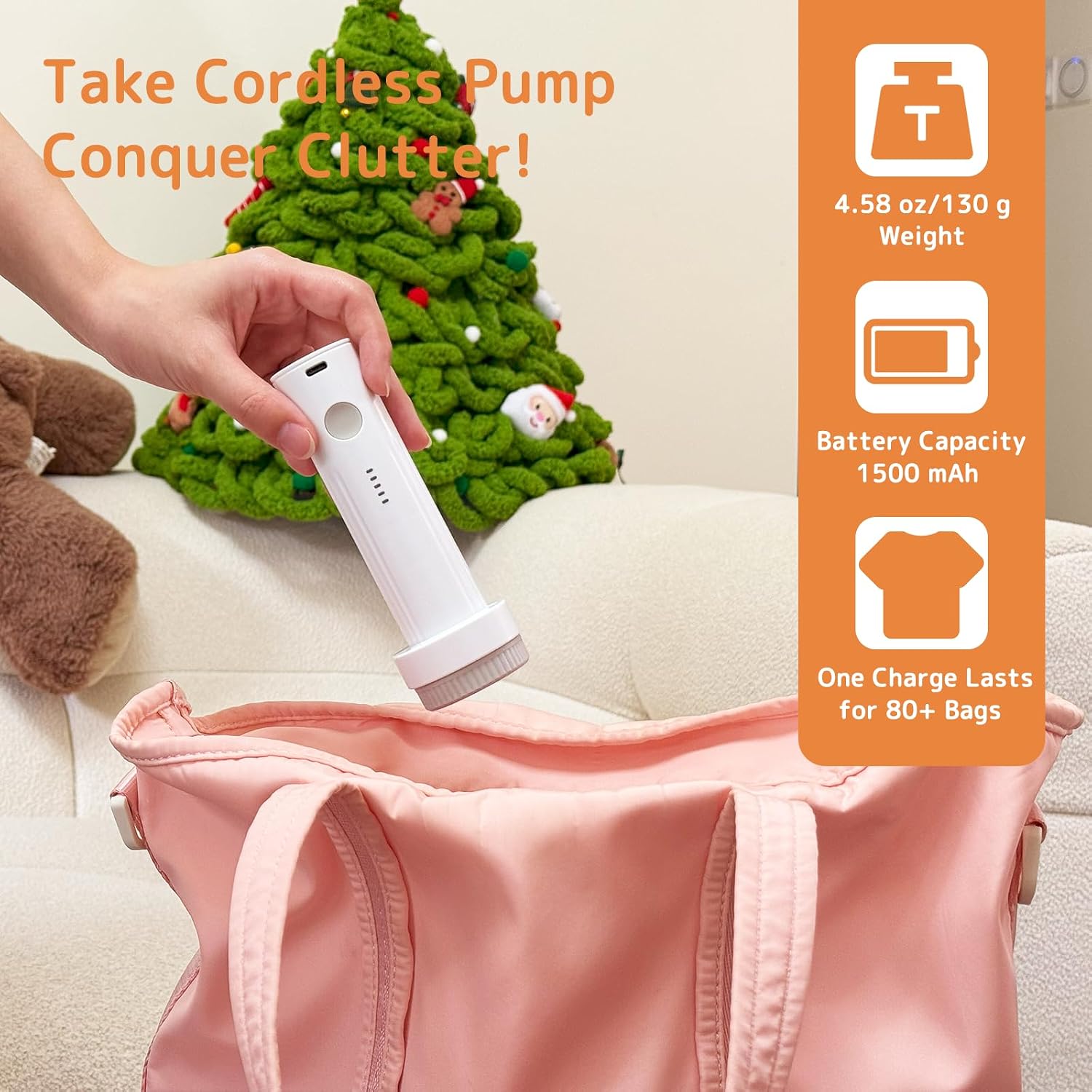 Detalle de 12 Pack Vacuum Bags for Travel with Rechargeable Air Pump