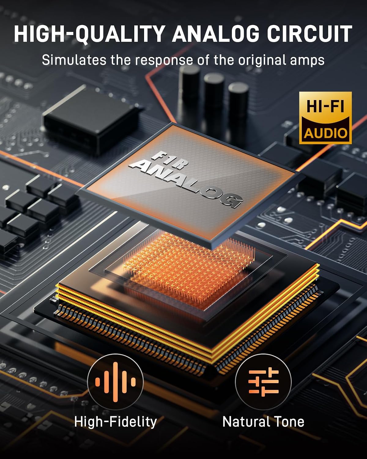Detalle de Flatsons F1R Mini Guitar Headphone Amp with Distortion and 3.5mm AUX