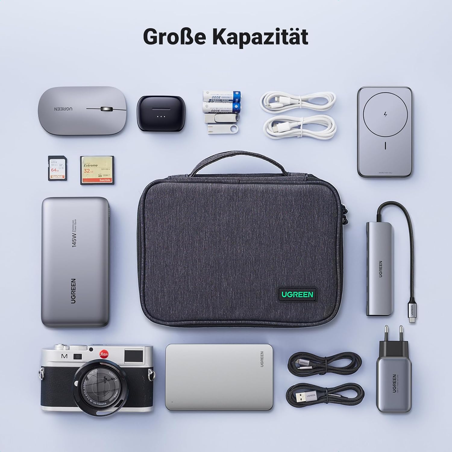 Thumbnail 2 de UGREEN Kabeltasche Reise Organizer