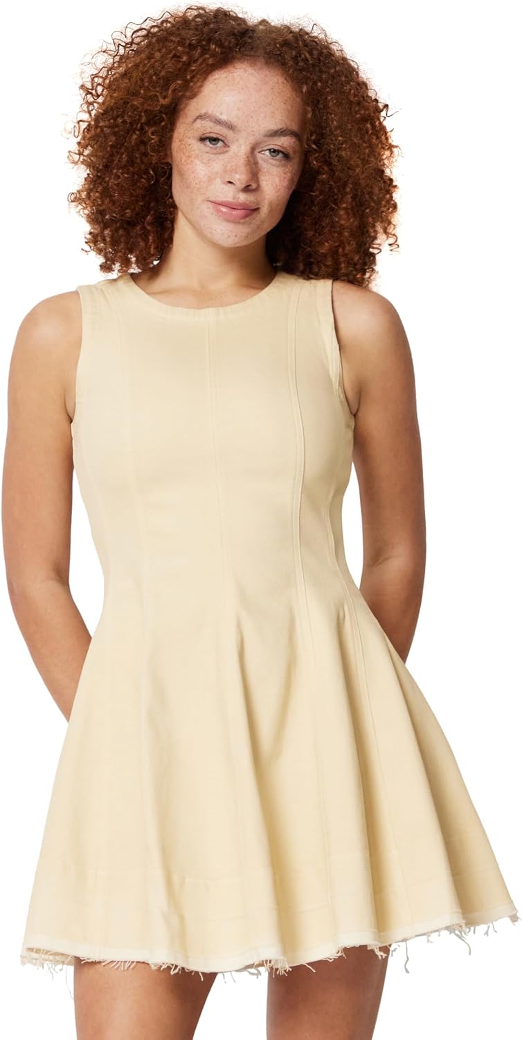 Detalle de Amazon Essentials Women's Fit & Flare Denim Mini Dress
