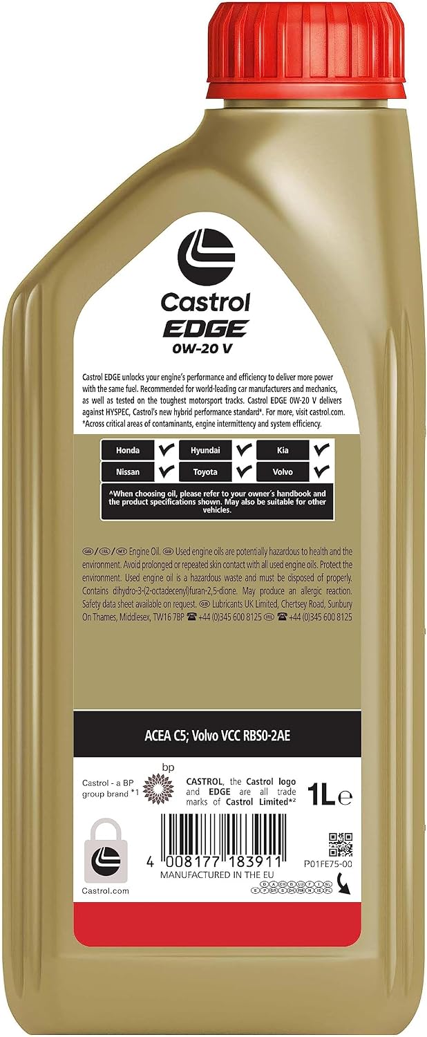 Detalle 2 de Castrol EDGE 0W-20 V huile moteur 1L đą