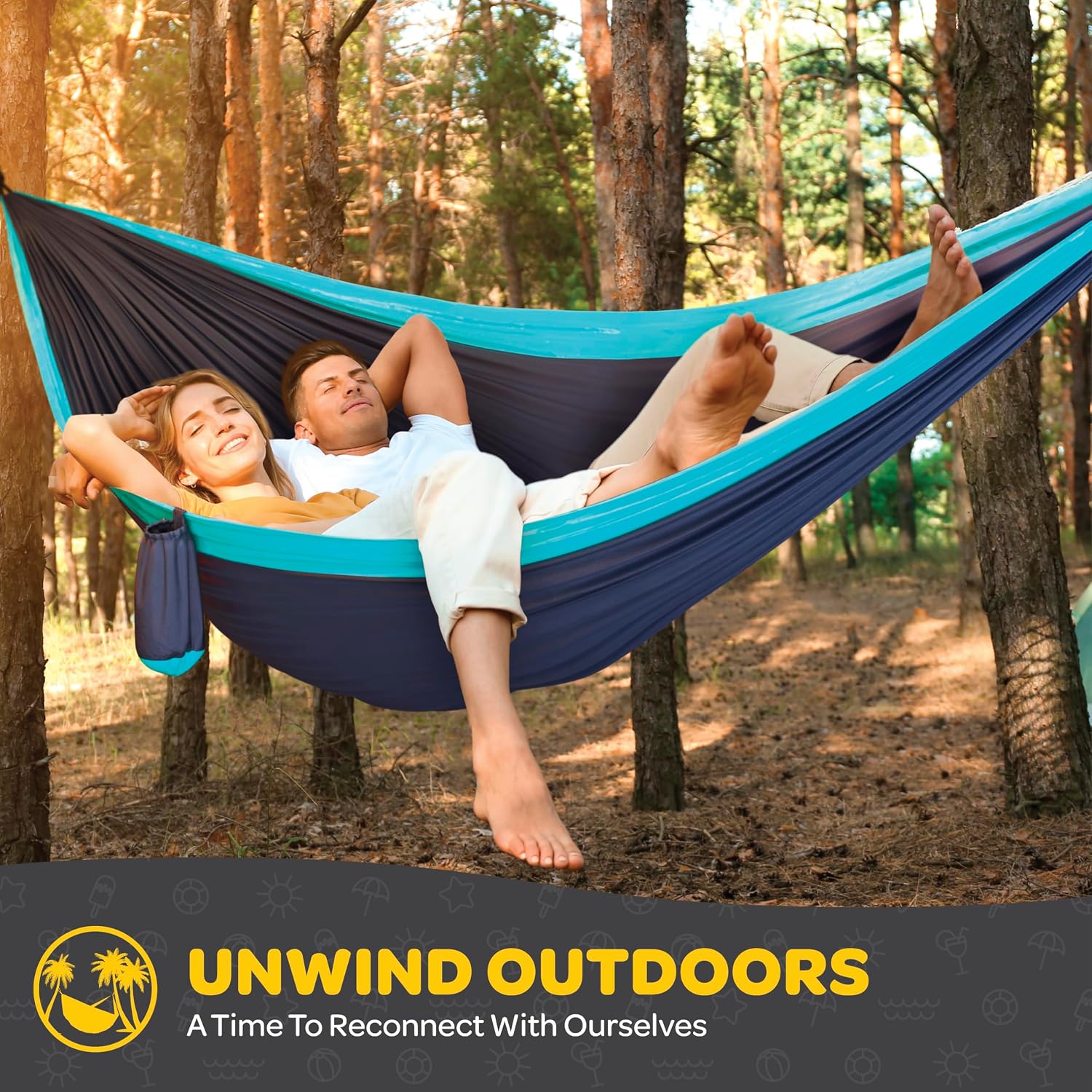 Detalle 2 de SEWANTA Vineen Nylon Camping Hammock, 500 lb Capacity, Tree Straps