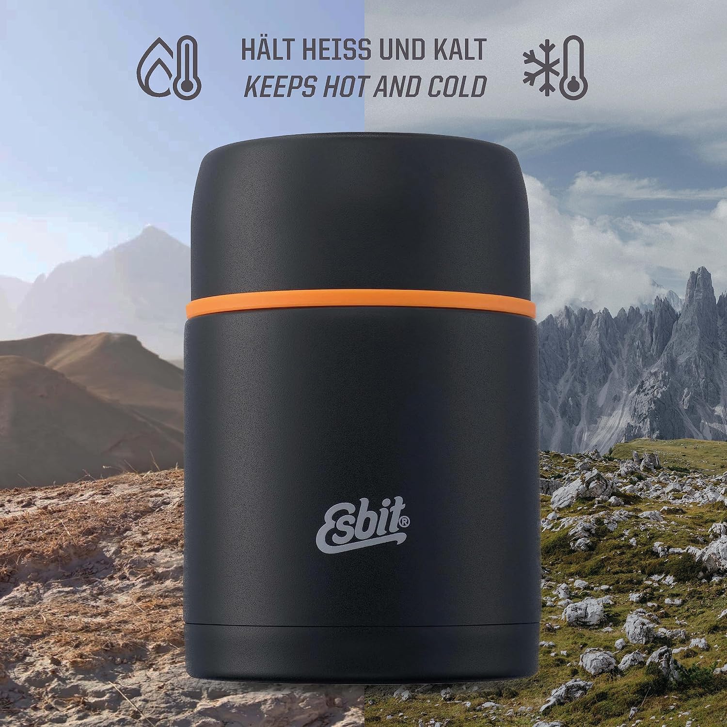 Detalle de Esbit Majoris FJ1000TL-S – pojemnik termiczny ze stali nierdzewnej, 1 l