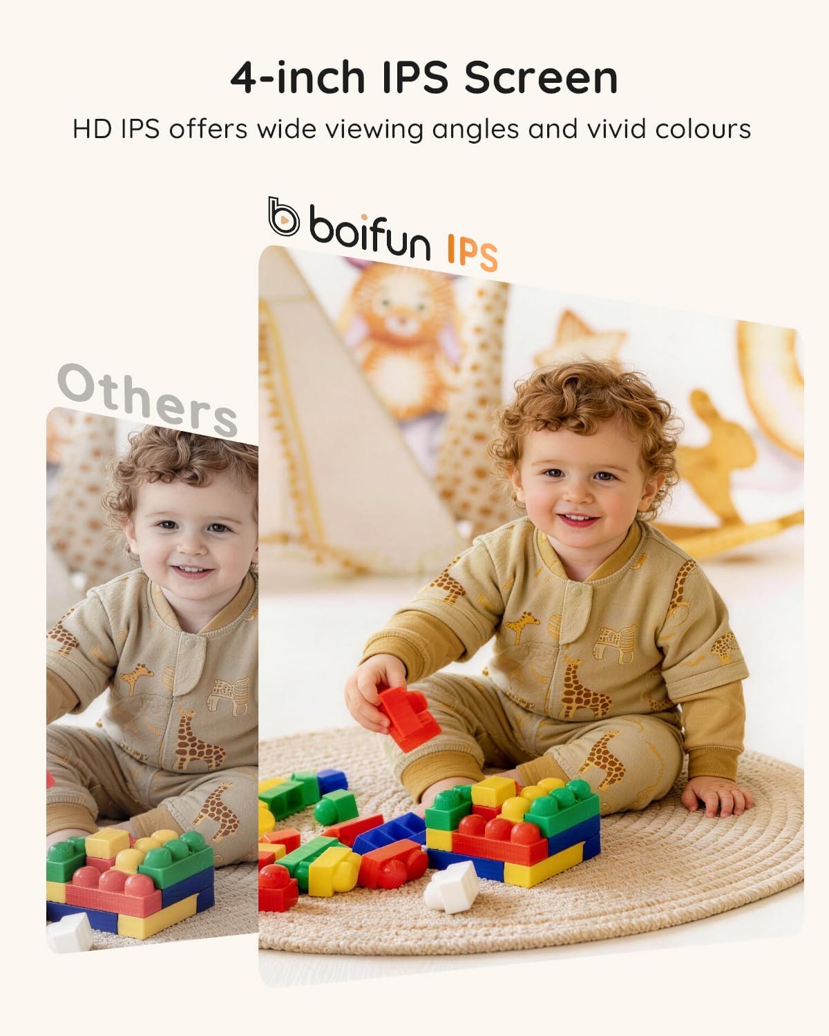 Detalle 2 de BOIFUN Baby Monitor 4" 720P screen