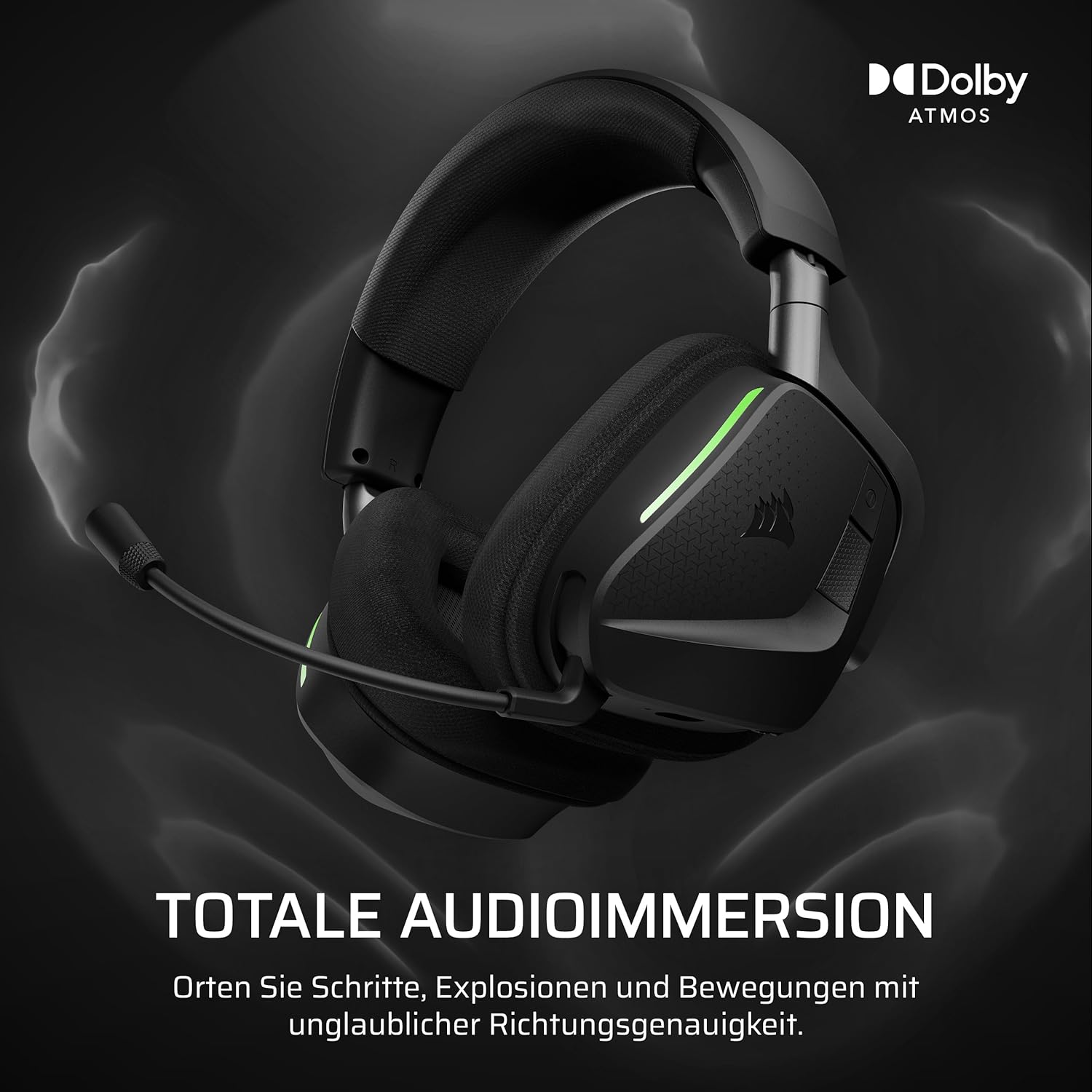 Thumbnail 2 de Corsair Void v2 MAX Wireless Gaming-Headset (Xbox) mit 2,4-GHz + Bluetooth, Dolby Atmos & bis zu 70 Std. Akku