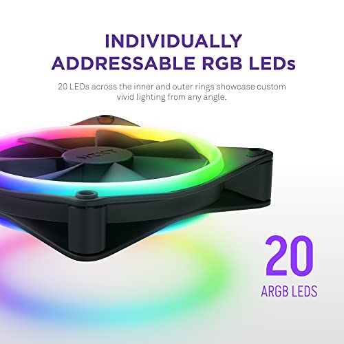 Detalle de NZXT F120 RGB Duo Triple Pack ventilador 3 unidades