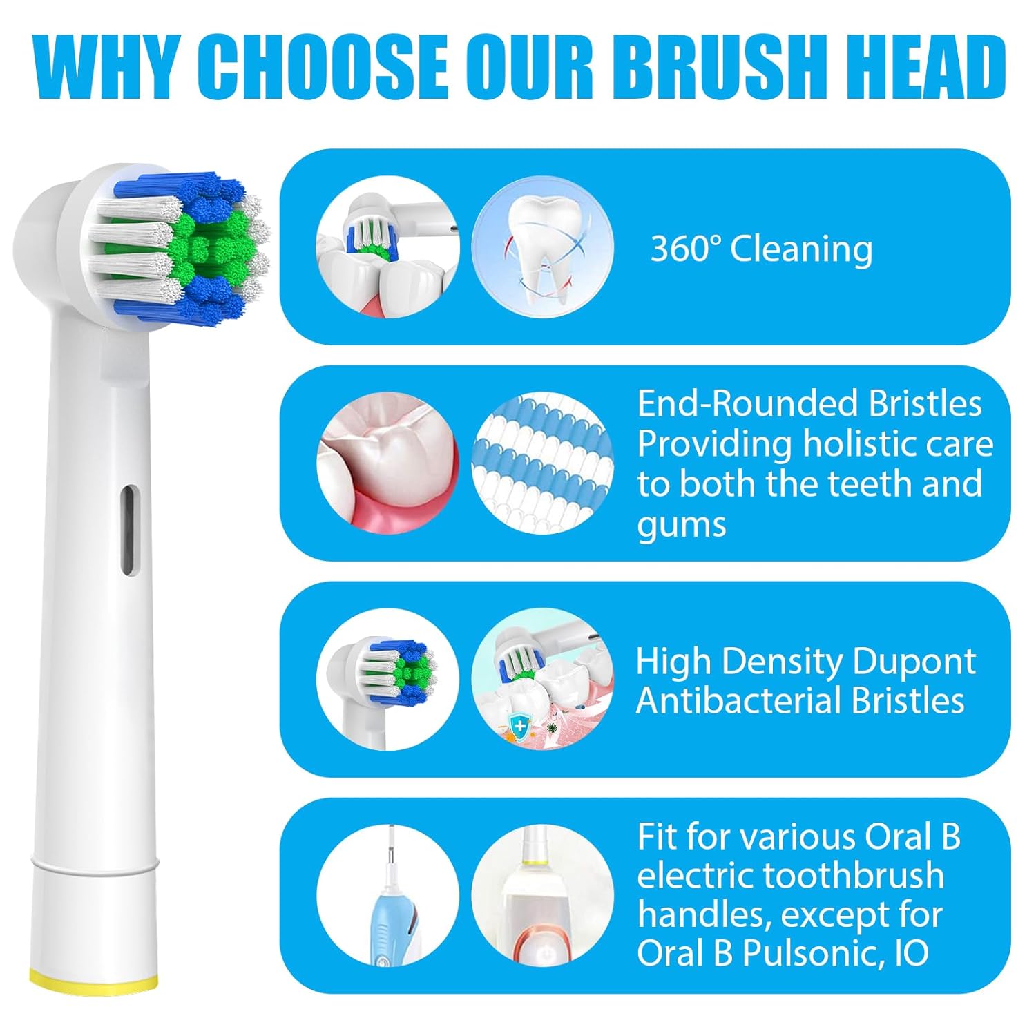 Detalle de Oral‑B Replacement Toothbrush Heads 12pcs