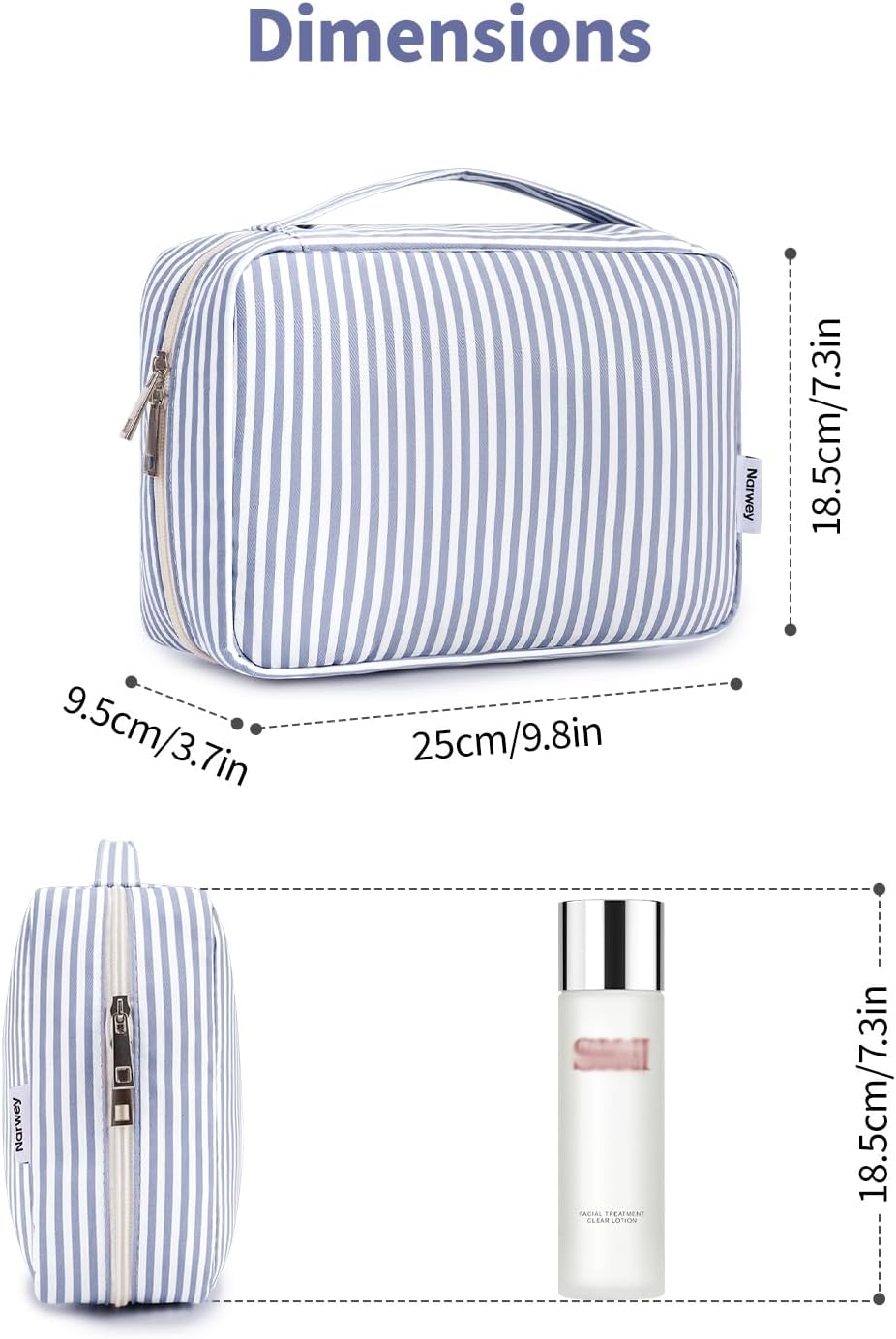 Detalle de Narwey Travel Hanging Toiletry Wash Bag: Compact, Waterproof organiser for travel
