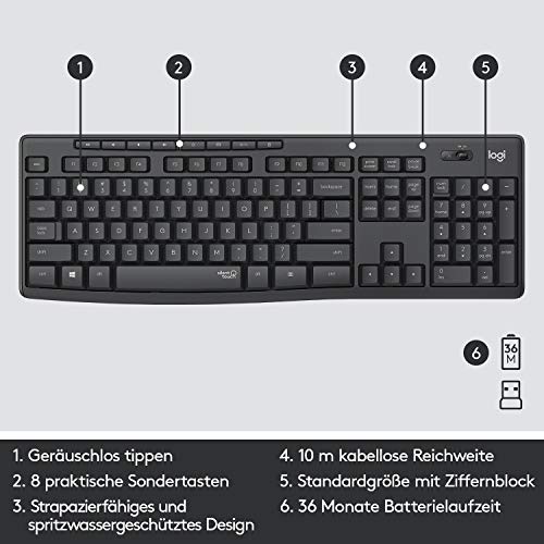 Thumbnail 6 de Logitech MK295 Silencioso Inalámbrico COMBO DEU QWERTZ