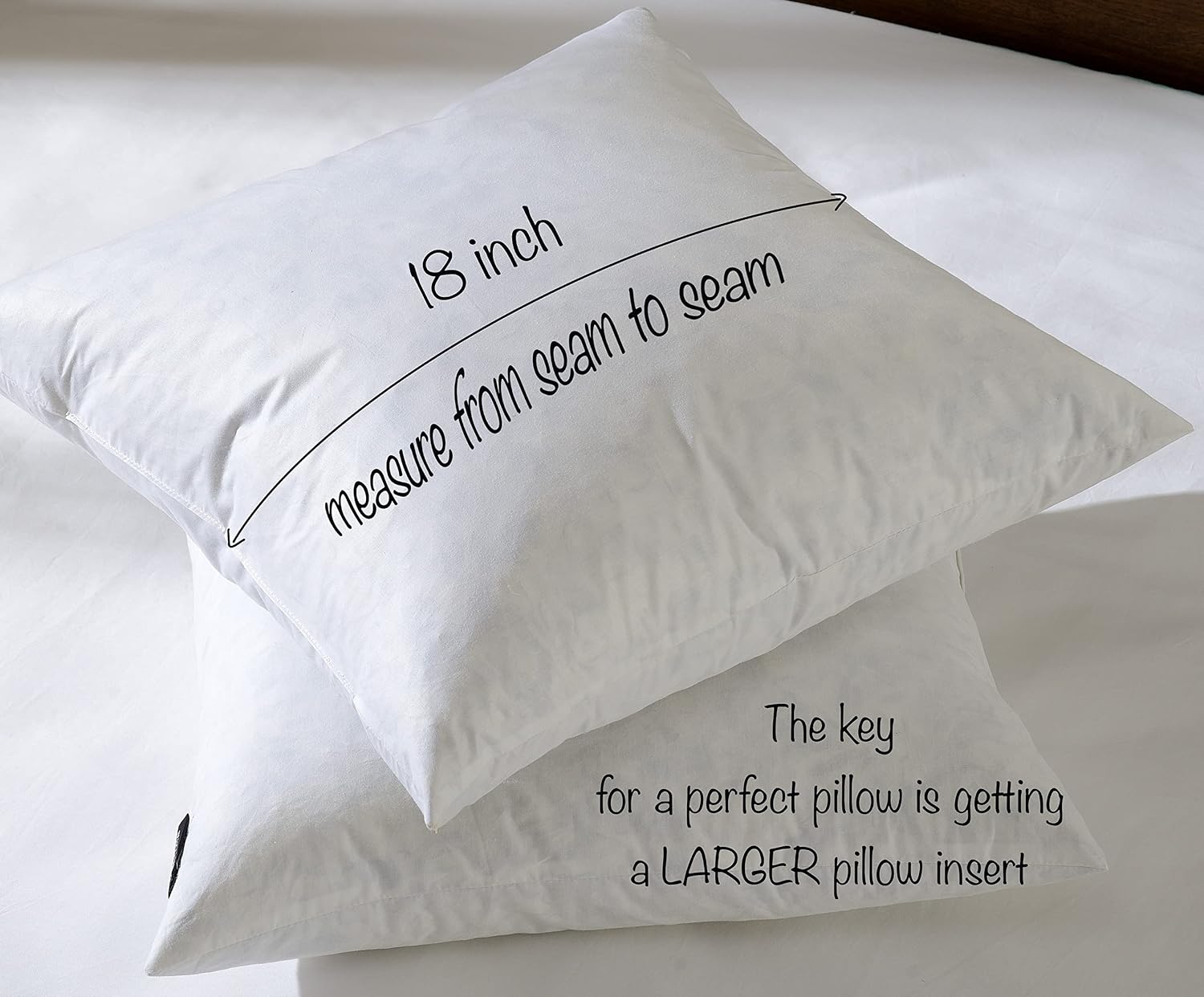 Thumbnail 6 de basic home 18x18 Down Feather Pillow Inserts 2-pack ๐
