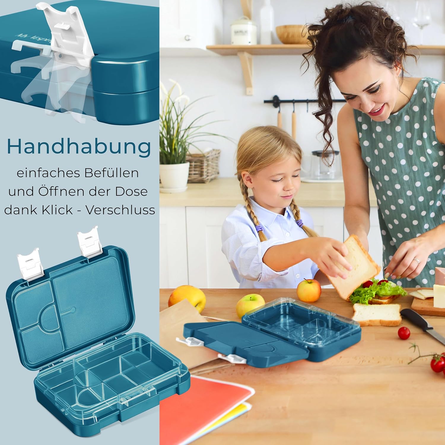 Thumbnail 5 de My Vesperbox® Brotdose für Kinder mit Fächern [LEN] – Bento Box mit Trennfächern