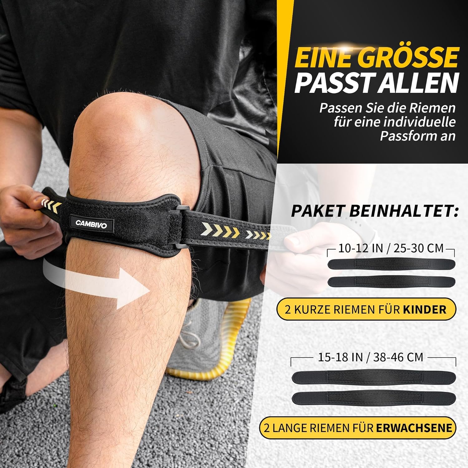 Detalle 2 de CAMBIVO Patella Kniebandage 2er Set