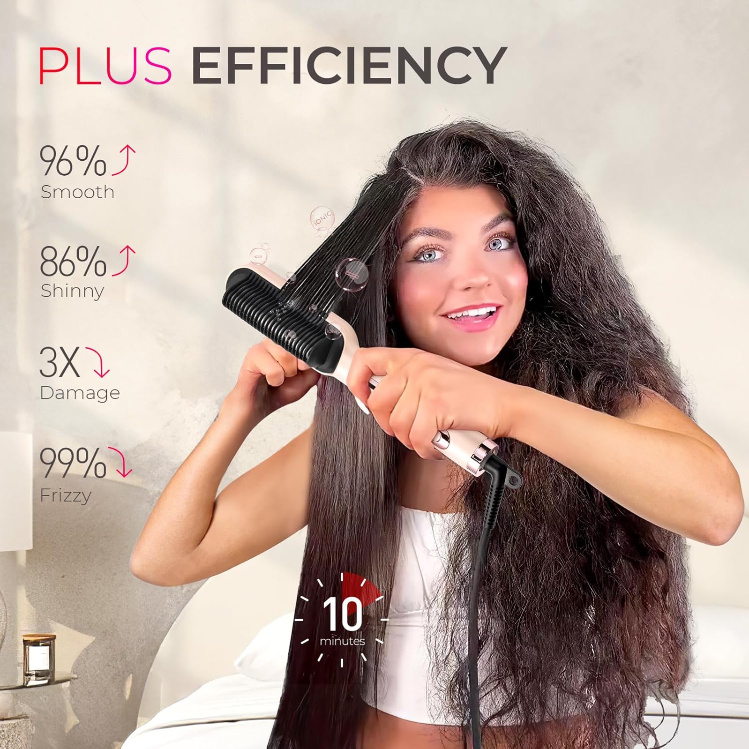 Detalle de TYMO Hair Straightener Comb Plus 9-temp hair brush