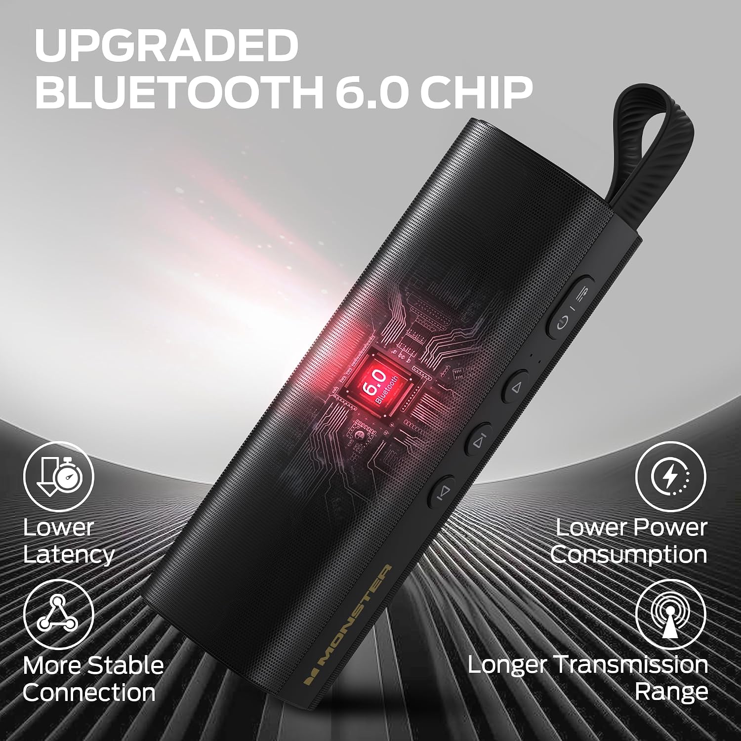 Detalle 2 de Monster S290 S38 Portable Bluetooth Speaker, 30W Stereo, Bluetooth 6.0, IPX6