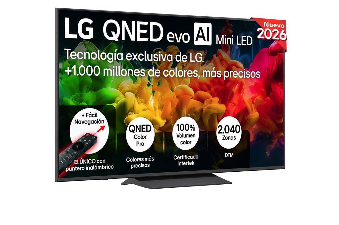 Detalle de LG 65QNED81B6A 65" QNED evo MiniLED AI 4K (2026) – ficha de compra