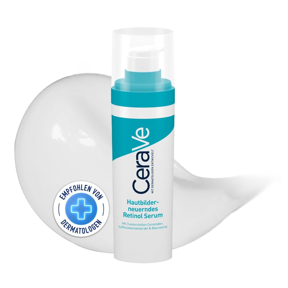Detalle de CeraVe Hautbilderneuerndes Retinol Serum – 30 ml für zu Akne neigende Haut