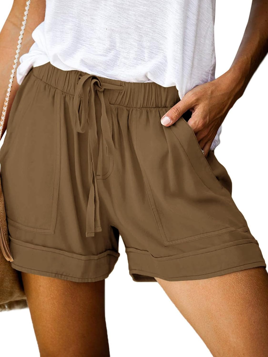Thumbnail 6 de Cicy Bell Damen Shorts Kordelzug Stretch Hotpants – Weite Passform mit 4 Taschen