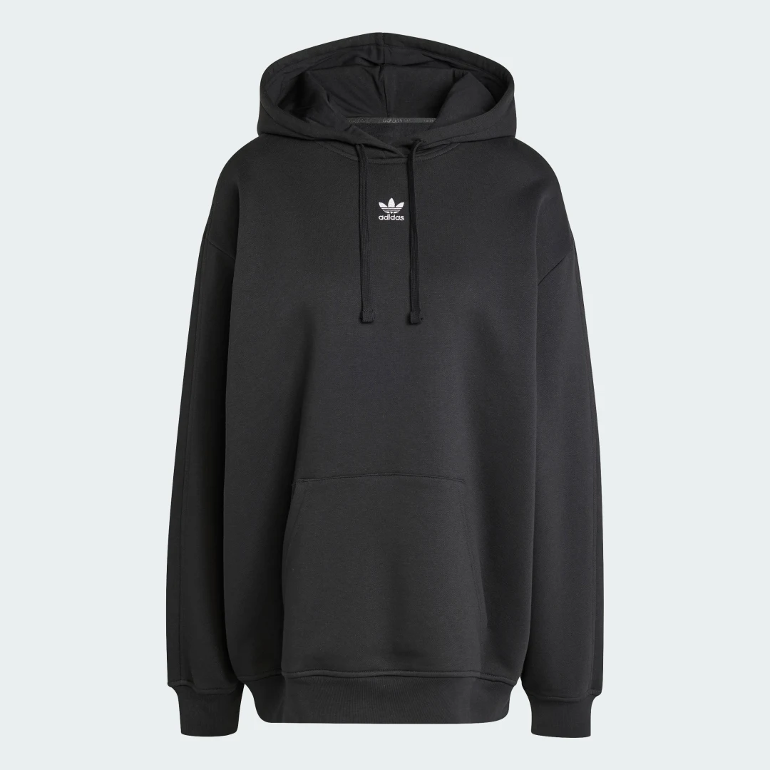 Detalle de Sudadera con capucha Essentials Oversized Fleece (Adidas) — Negro