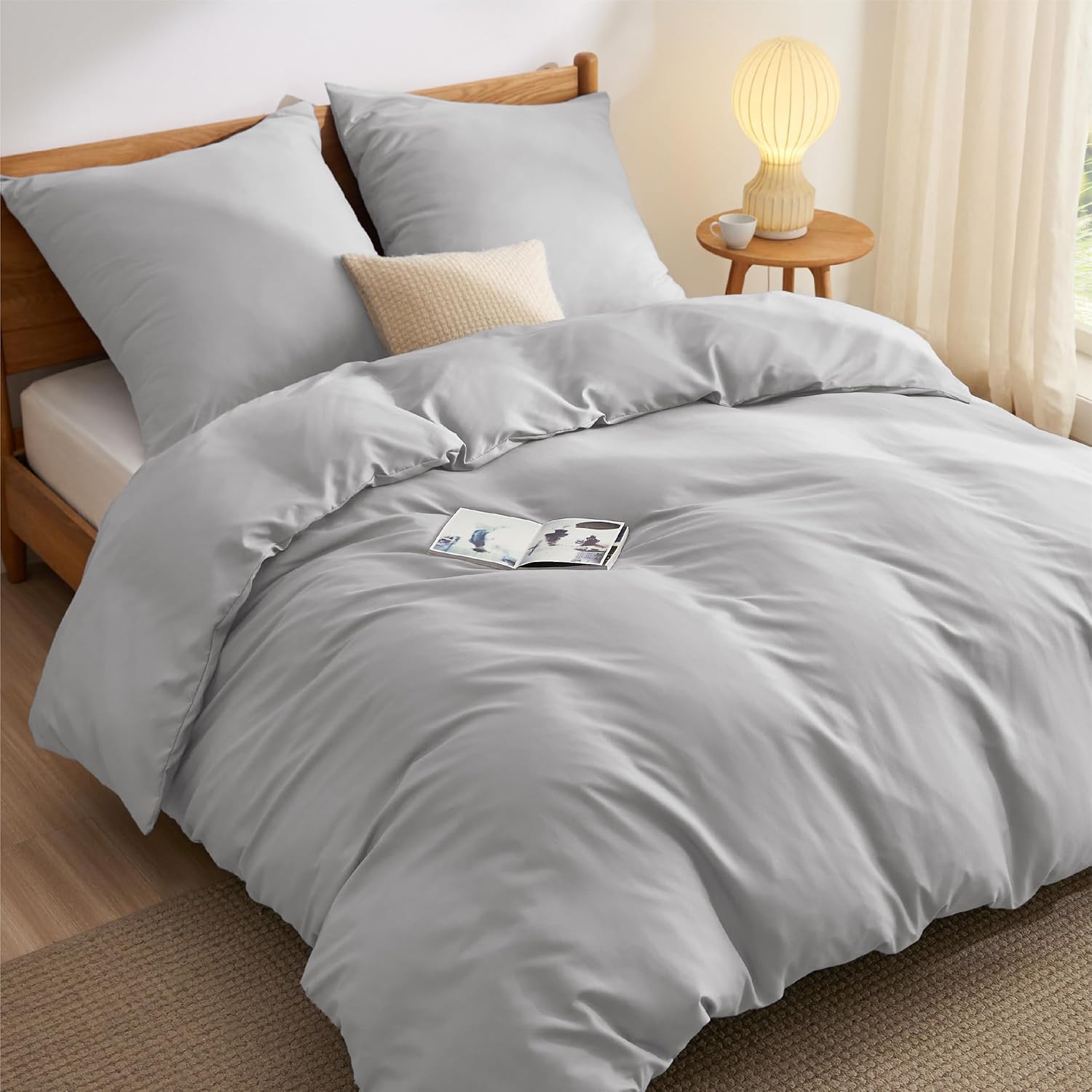 Thumbnail 6 de BEDSURE Bettwäsche 135x200 4-teilig in Weiß (2 Bettbezüge + 2 Kissenbezüge 80x80) mit Reißverschluss