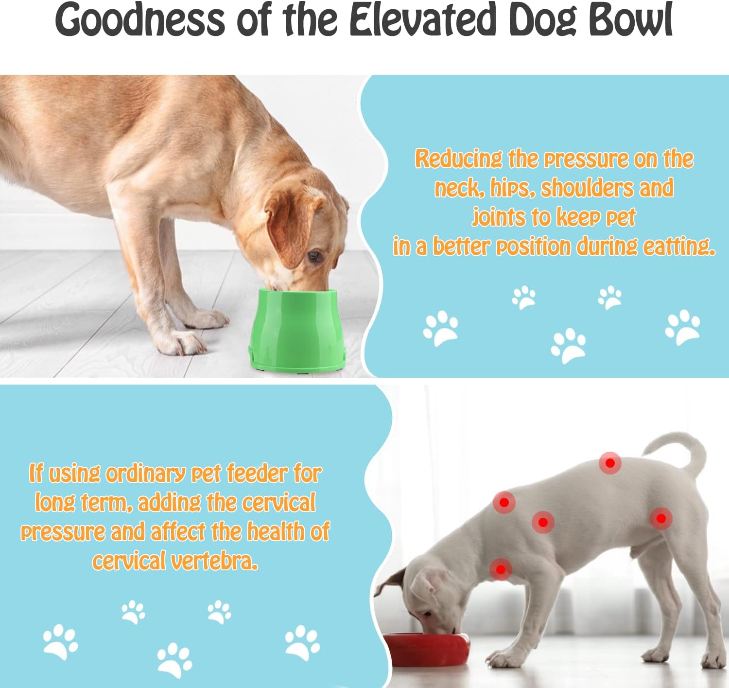 Detalle de TOWEAR Long Ears Dog Bowl L, Green