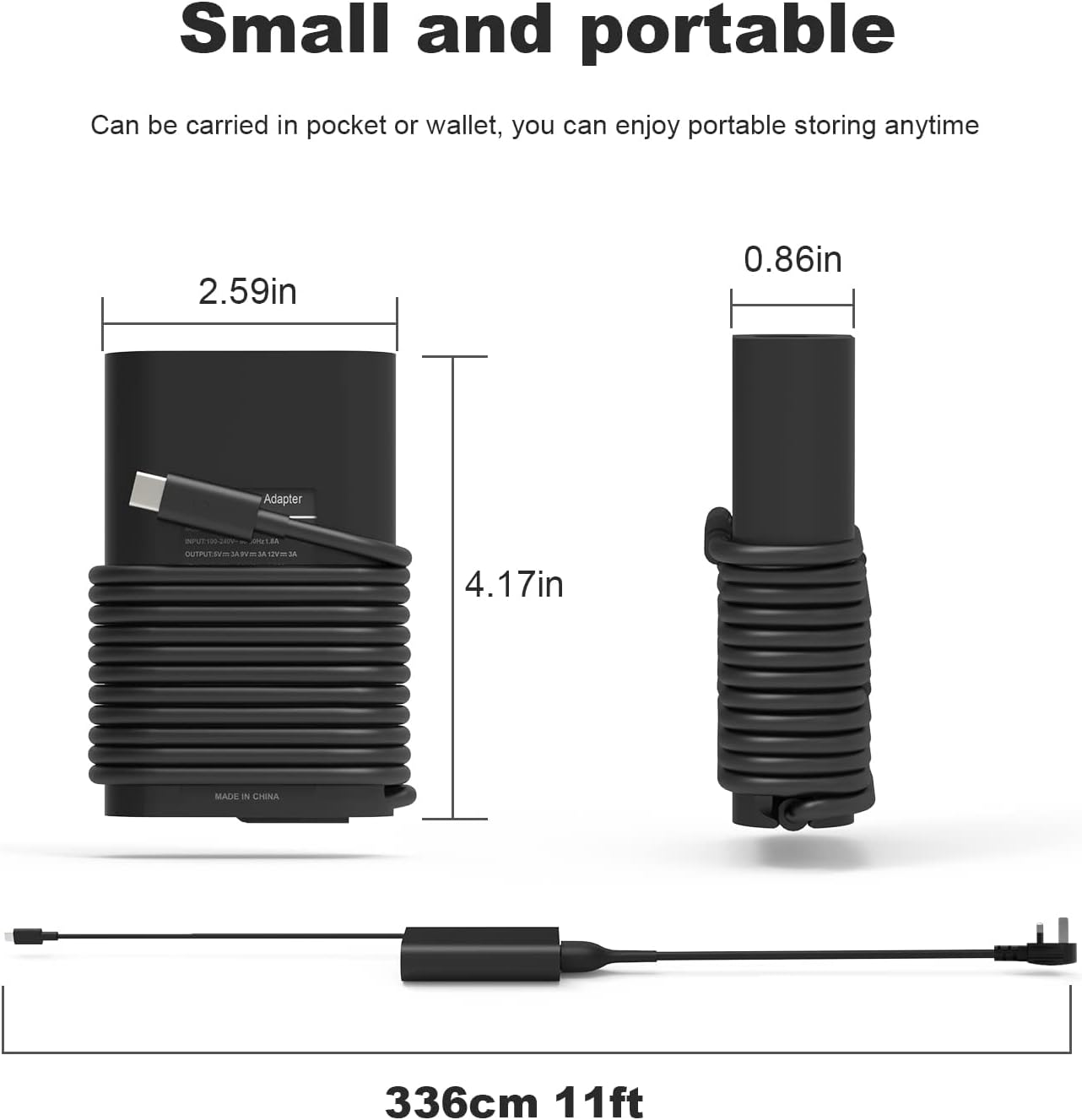 Thumbnail 3 de FUDCOCWN 65W USB-C Laptop Charger for Dell Latitude and XPS, plus Chromebooks