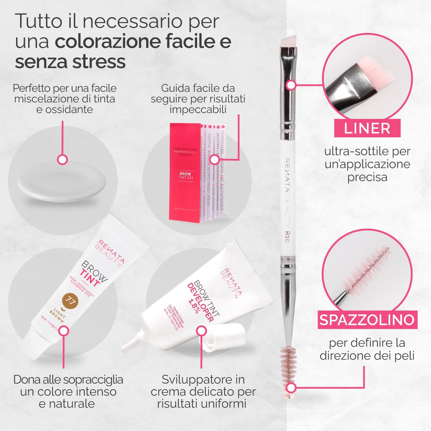 Thumbnail 5 de Renata Beauty Kit Tinta Sopracciglia Marrone Chiaro 30 utilizzi
