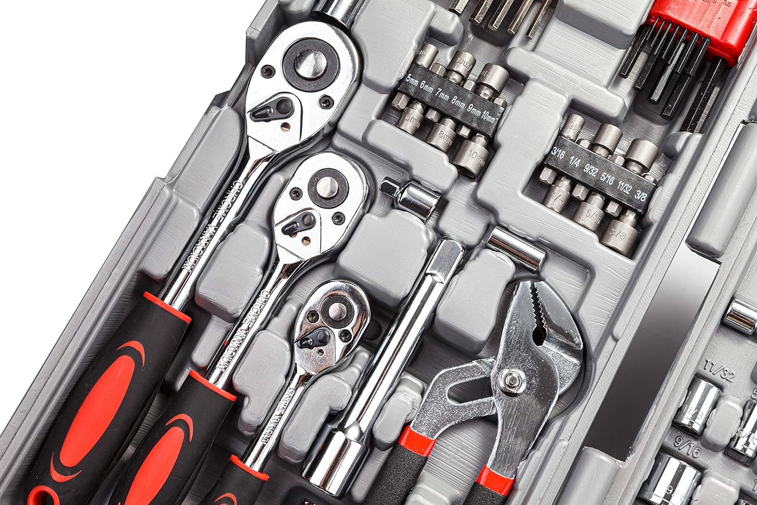 Thumbnail 4 de CARTMAN 205-Piece Ratchet Wrench Tool Set with SAE/Metric Sockets and Carry Case