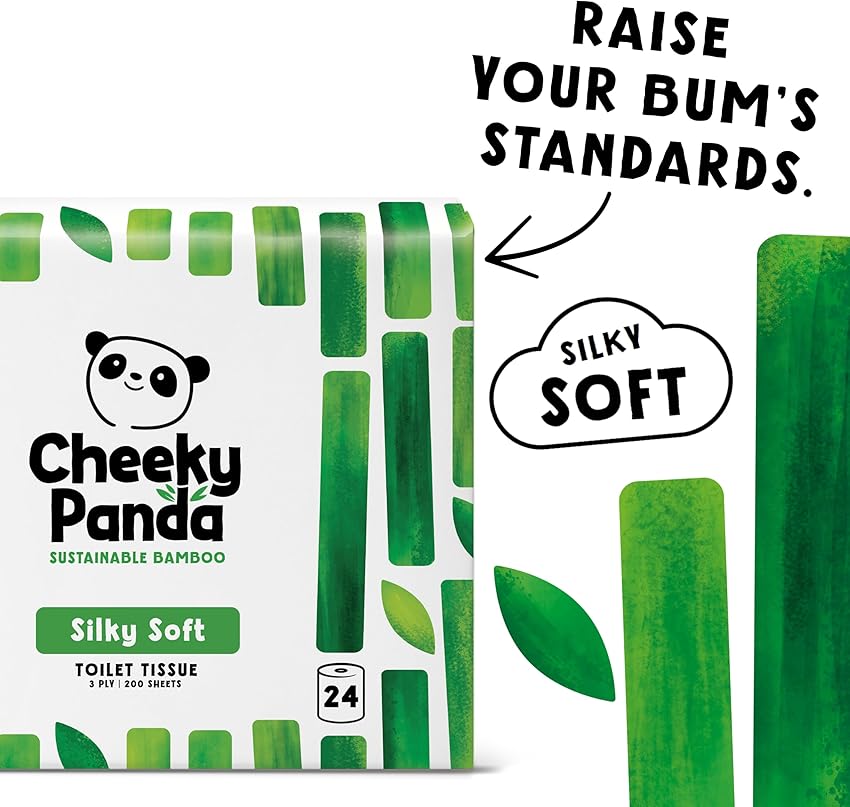 Thumbnail 4 de The Cheeky Panda 3 capas 24 rollos, 200 hojas