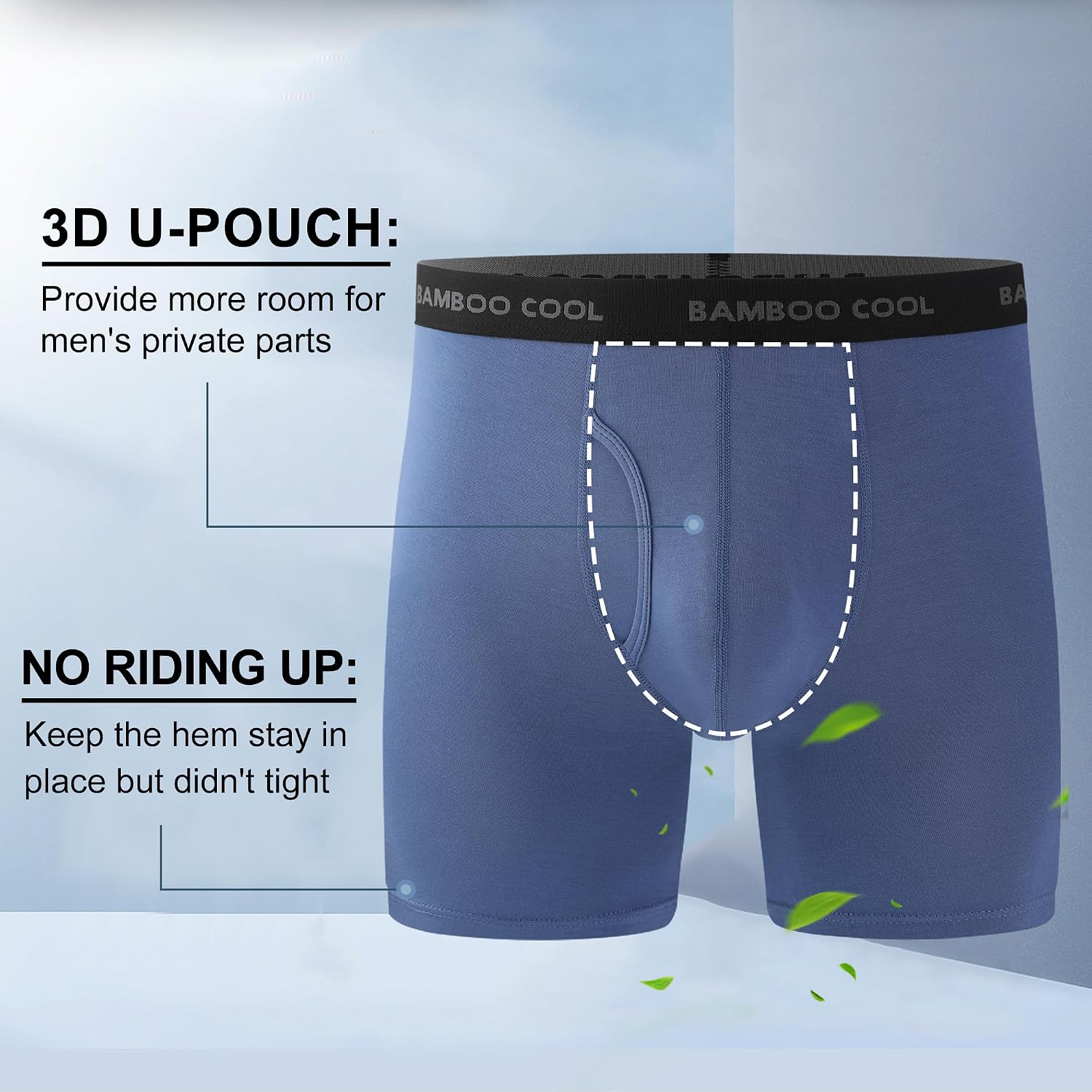 Thumbnail 1 de BAMBOO COOL Men's Boxer Briefs, Bamboo Viscose Blend, Moisture-Wicking, Open Fly
