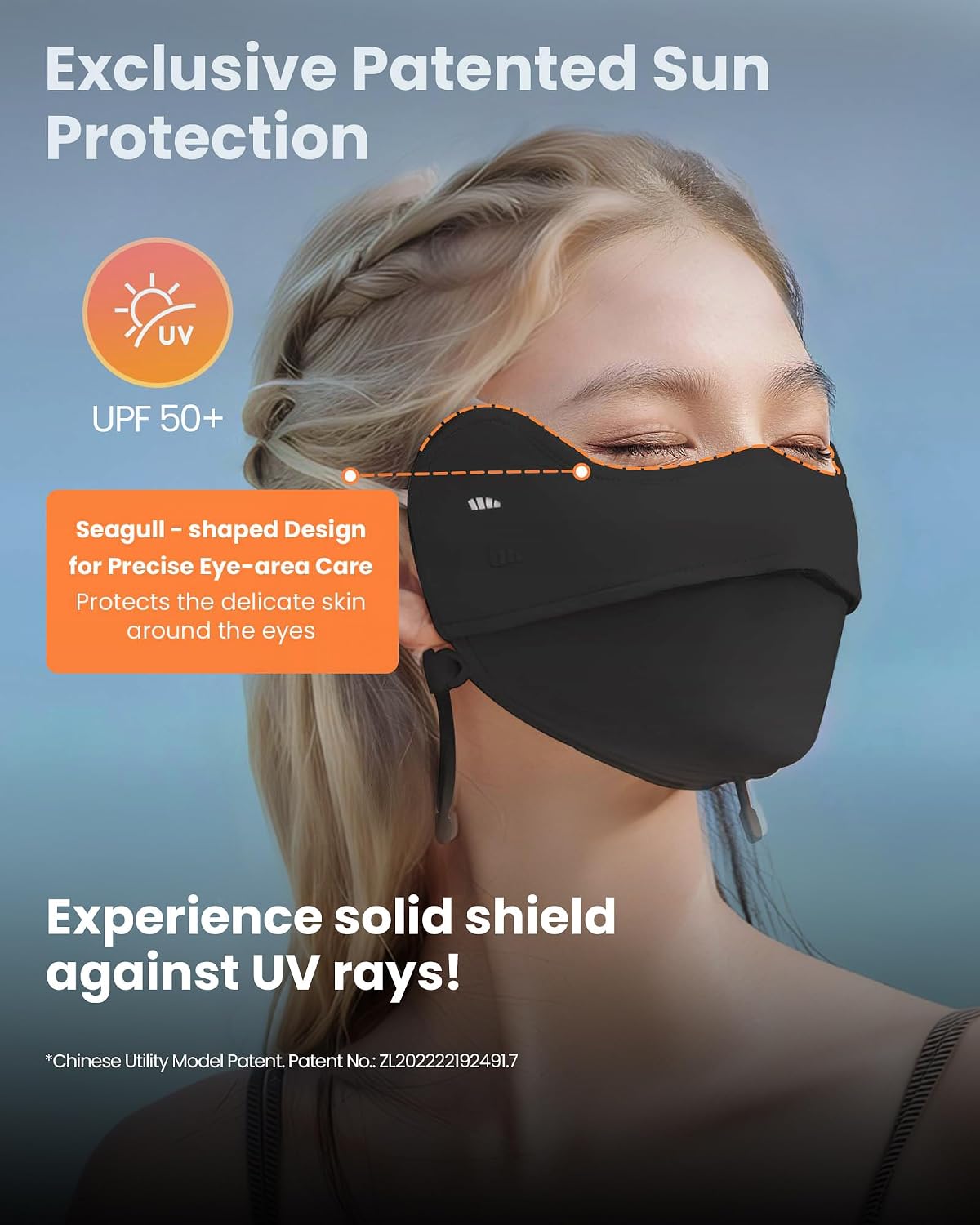 Detalle 2 de BENEUNDER UV Sun Protection Face Cover and Neck Gaiter, UPF 50+