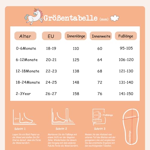 Detalle de IceUnicorn Chausson Bébé Cuir Souple Licorne Rose – 18-24 mois