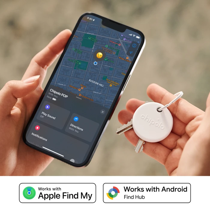 Thumbnail 4 de Chipolo POP Weiß – Bluetooth-Tracker für Schlüssel, Geldbörse und Taschen