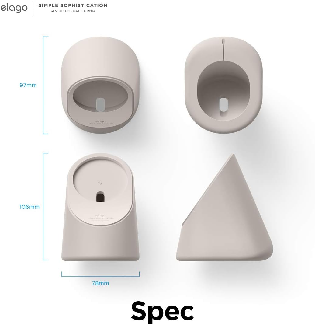 Thumbnail 6 de elago MS1 Supporto di Ricarica Wireless con StandBy per iPhone MagSafe (pietra) – Silicone premium, caricatore non incluso