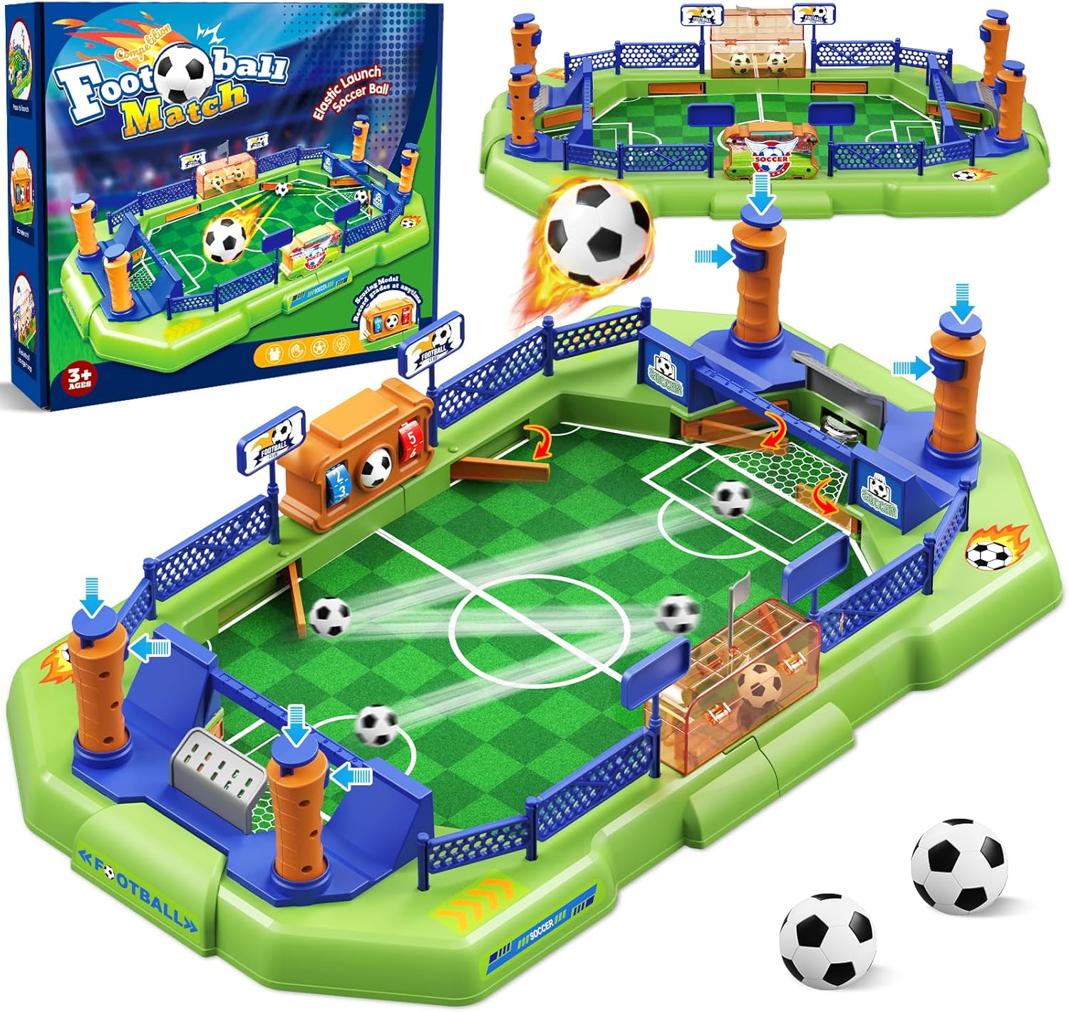 Detalle de Mini Foosball Table Game for Kids — Portable Soccer Board Game