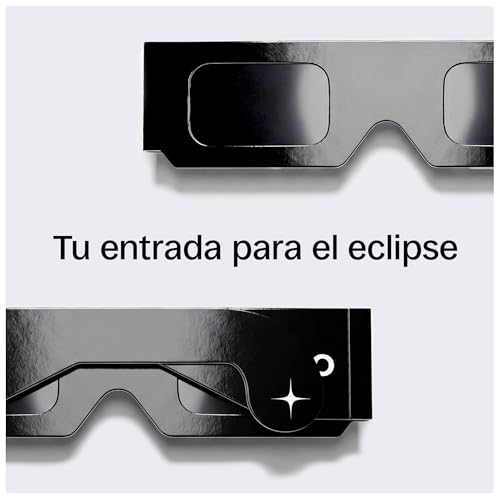 Detalle 2 de ORRO Gafas para Eclipse Solar 37 mm — Pack 2/6/12/50, negras, certificadas EN ISO 12312-2:2015 y CE