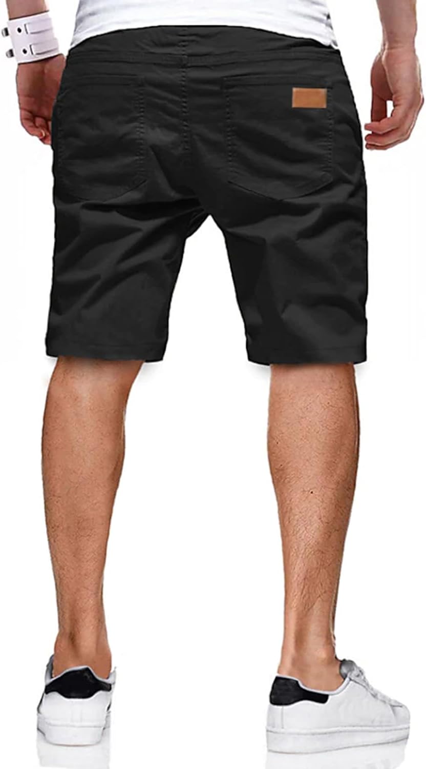 Detalle de JMIERR Men's Casual Golf Shorts in Elastic Cotton Twill