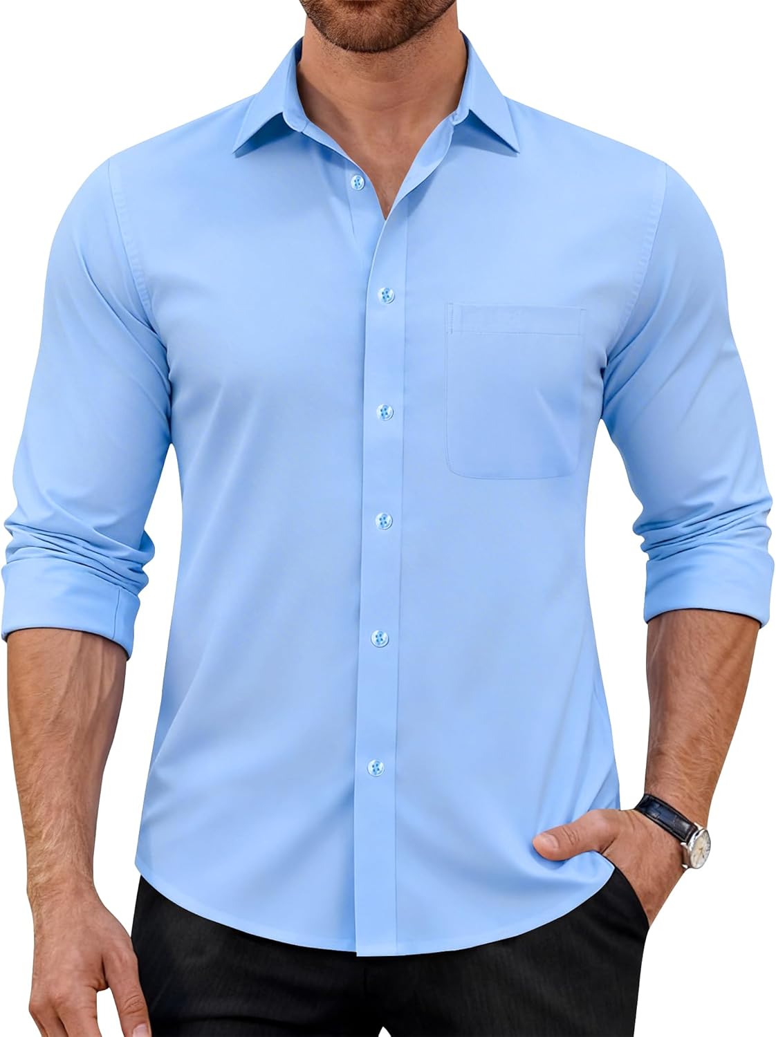 Thumbnail 6 de J.VER Herren Hemd Langarm „Business Casual“ – knitterfreies Stretchhemd mit Regular Fit