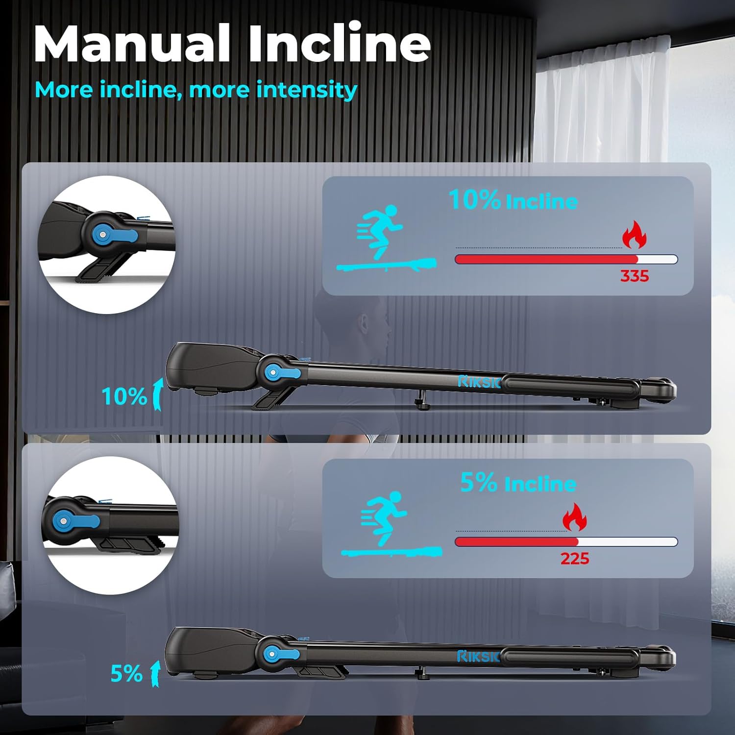 Thumbnail 2 de 3.0HP walking pad treadmill 10% incline
