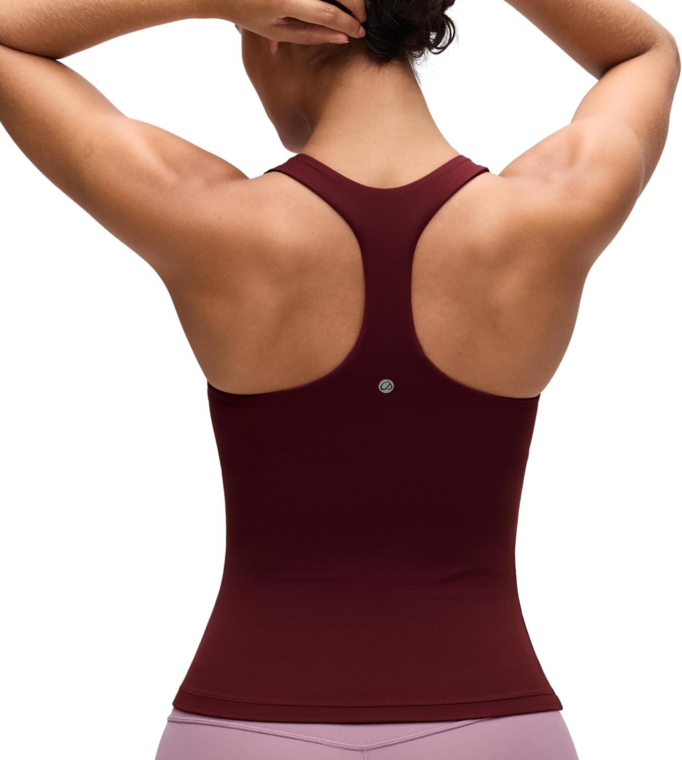 Detalle de CRZ YOGA Women's Butterluxe Workout Tank with Built‑in Bra Racerback