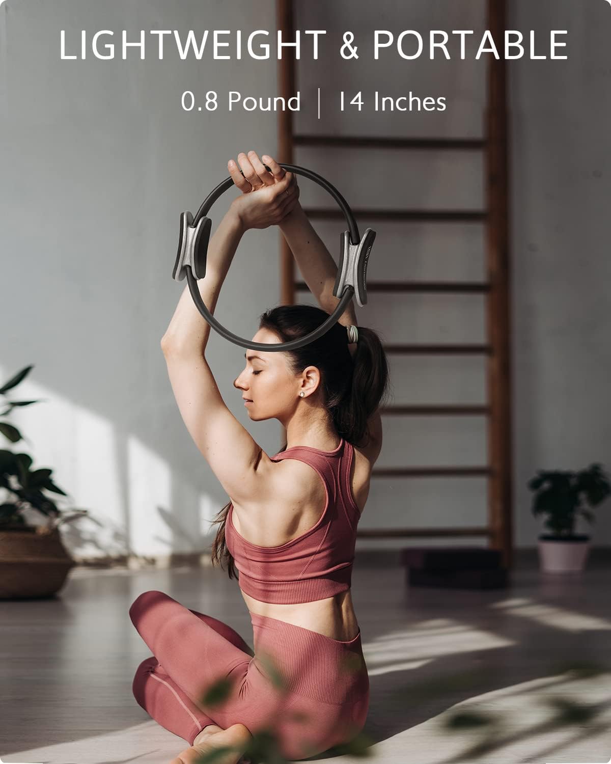 Detalle 2 de LIONSCOOL Pilates Ring Set - Premium14” Magic Circle with Dual Padded Handles