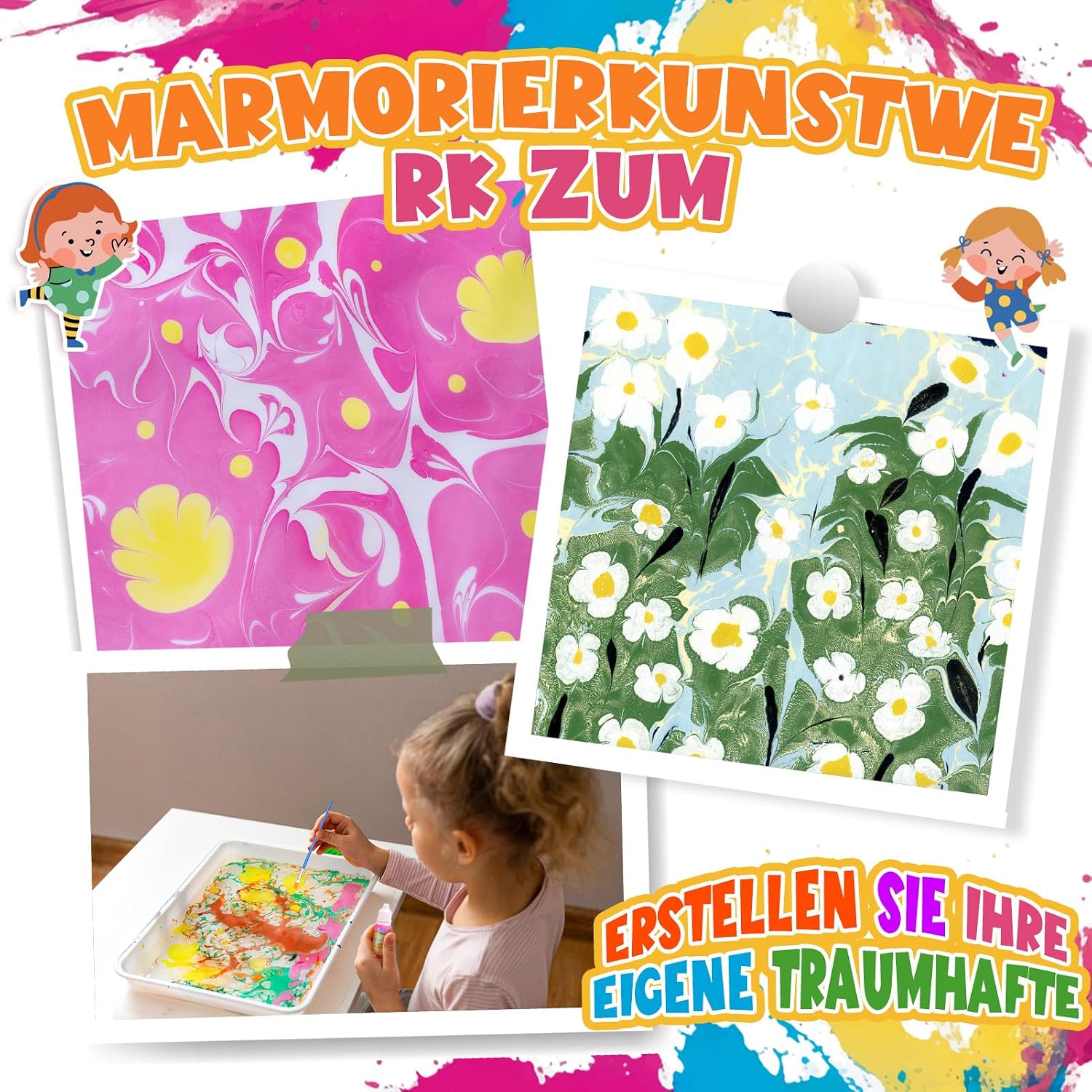 Thumbnail 4 de Hapikids Bastelset Marmorierfarbe 6 Jahre 🎨
