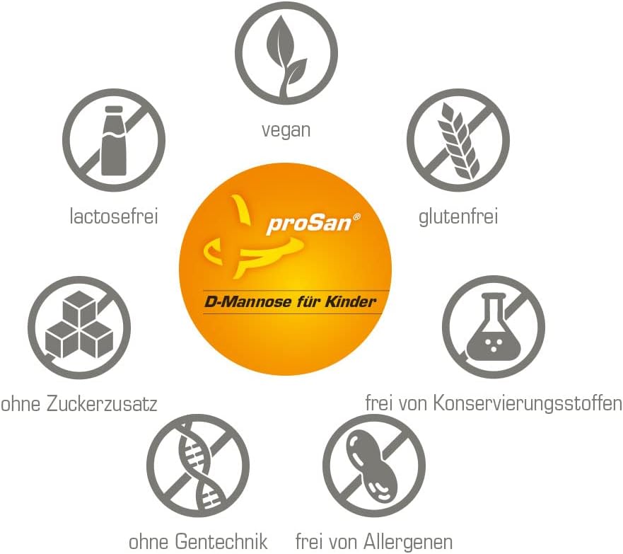 Thumbnail 4 de proSan D-Mannose für Kinder ab 4 Jahren (30 Sticks) – vegan, ohne Zusatzstoffe