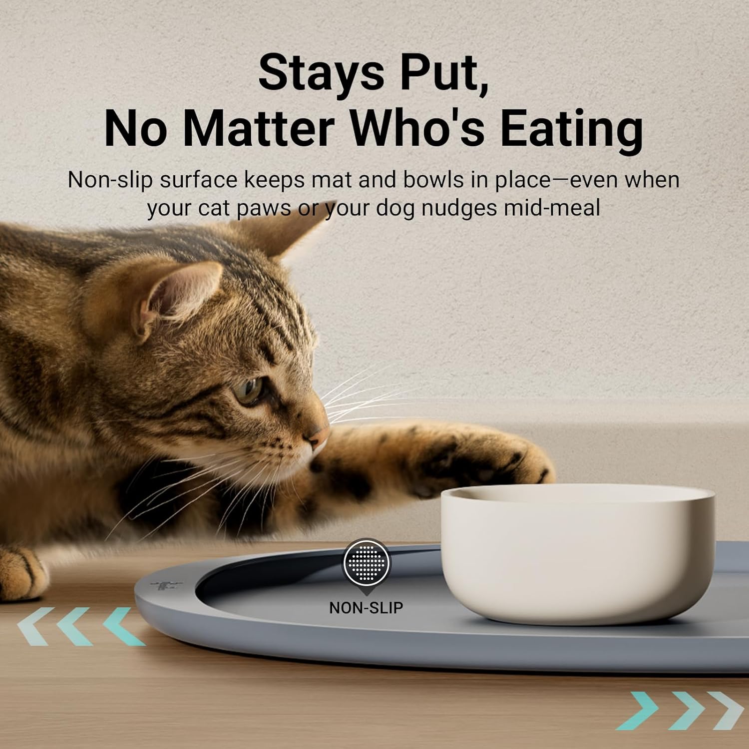 Thumbnail 6 de DownyPaws Cat Feeding Mat for Floors – Waterproof, BPA-free Silicone with Raised Edge