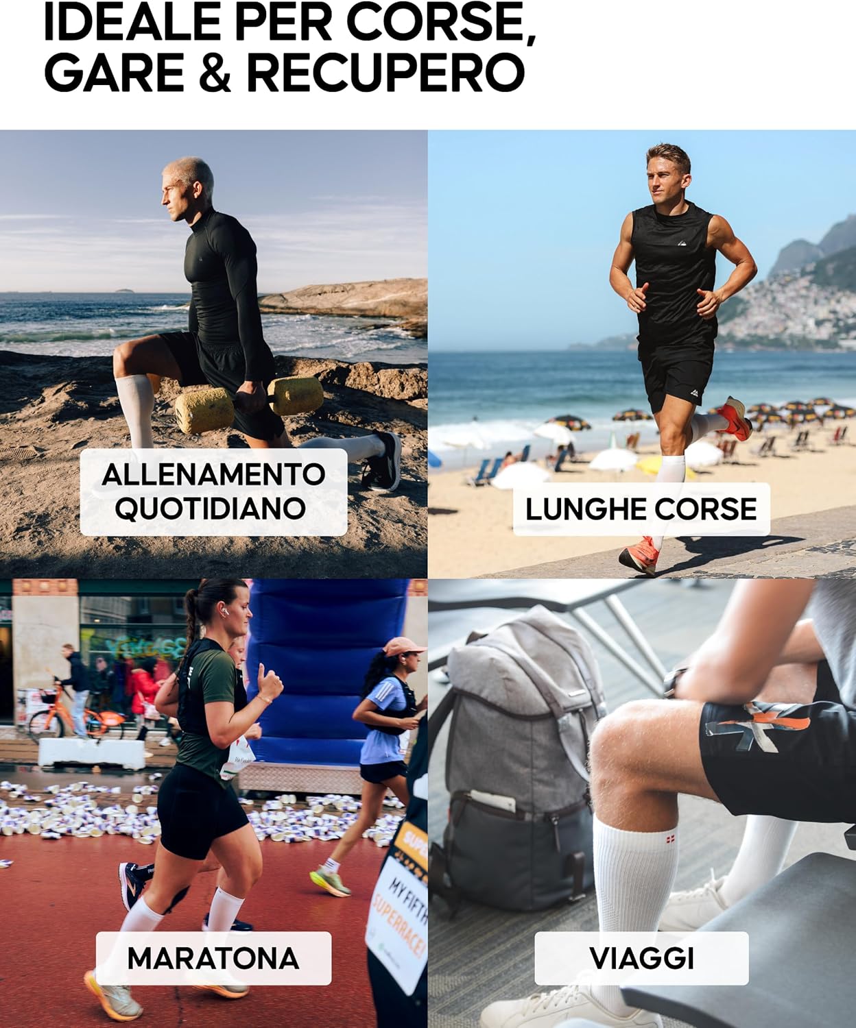 Thumbnail 3 de DANISH ENDURANCE Calze Compressione Graduata 21–26 mmHg per Uomo e Donna (1 paio)