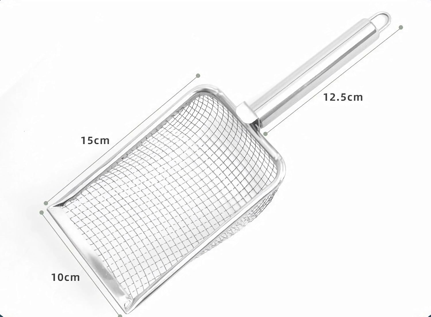Thumbnail 6 de PlushPlumage Stainless Steel Cat Litter Scoop — Durable Mesh, Ergonomic Handle, Easy to Clean (Silver)