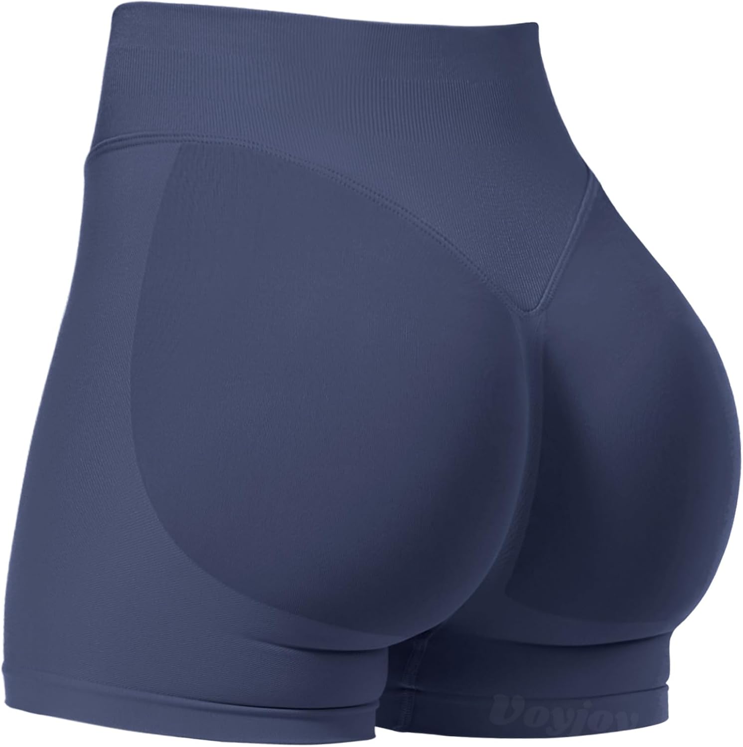 Detalle 2 de VOYJOY Women Workout Impact Shorts (2.5"–6") Scrunch Butt Lifting Seamless Biker Shorts with Tummy Control