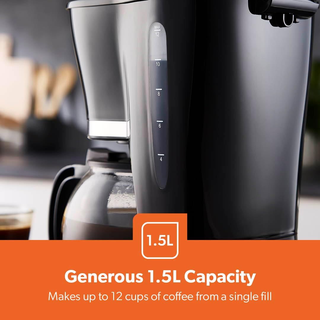 Detalle de GEEPAS 1.5L Filter Coffee Machine, 800W